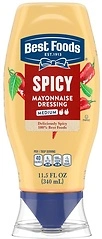 Best Foods Spicy Mayonnaise, Rich Creamy Condiment with Real Chili Peppers, 11.5 oz