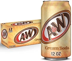 A&W Cream Soda, 12 fl oz cans, 12 pack
