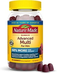 Nature Made Advanced Multivitamin Gummies for Him, 90 Gummies, 30 Day Supply