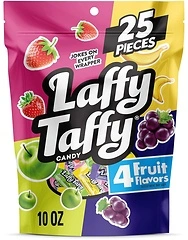 Laffy Taffy Assorted Mini Bars, Chewy Candy in Fruity Flavors, 10 oz