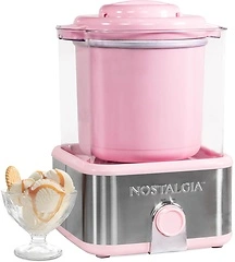 Nostalgia Electric Ice Cream Maker with 2 - Qt Gel Canister & Stainless Steel Base