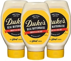 Duke's Real Mayonnaise Squeeze Bottle, Original Smooth & Creamy, 18 Ounce, 3 Pack