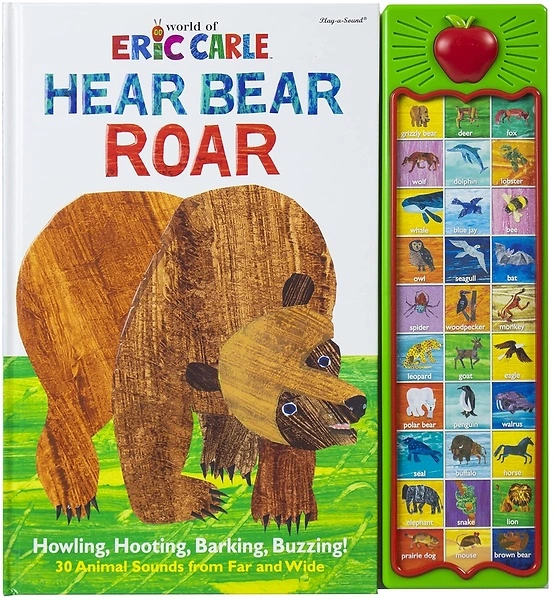 World of Eric Carle, Hear Bear Roar 30-Button Animal Sound Book - PI Kids