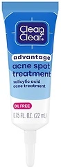 Clean and Clear Advantage Acne Spot Treatment Gel with 2% Salicylic Acid, 0.75 fl. oz