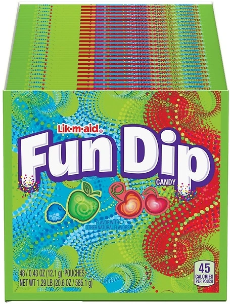 Wonka Fun Dip, Assorted Flavor Party Pack, 0.43 Ounce Packets (48 Count)