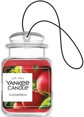 Yankee Candle Car Air Fresheners, Hanging Car Jar, Macintosh Scent, Up To 30 Days