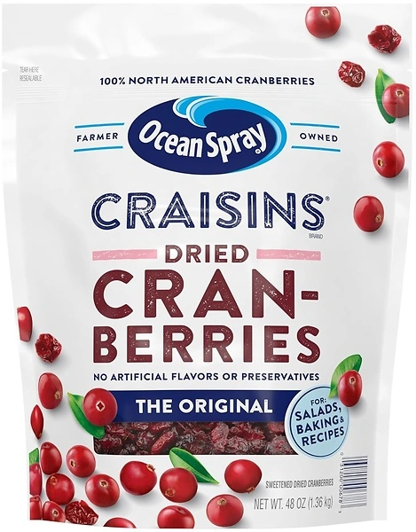 Ocean Spray Craisins Dried Cranberries, Original, 48 Ounce