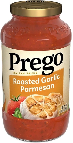 Prego Pasta Sauce, Italian Tomato Sauce with Roasted Garlic & Parmesan, 24 oz