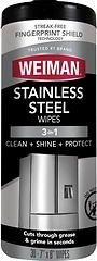 Weiman Stainless Steel Cleaner, 30 Count Wipes, Removes Dirt and Grease