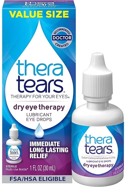 TheraTears Dry Eye Therapy Eye Drops for Dry Eyes, 1.0 Fl Oz