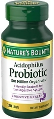 Nature's Bounty Acidophilus Probiotic Supplement, Digestive Health, 120 Tablets