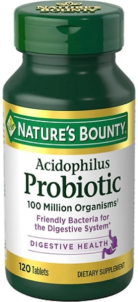 Nature's Bounty Acidophilus Probiotic Supplement, Digestive Health, 120 Tablets
