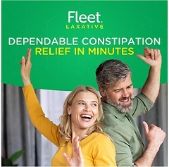 Fleet Saline Enema for Adult Constipation, 2 Bottles, 4.5 Fl Oz Each