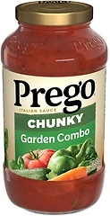 Prego Chunky Garden Combo Pasta Sauce, 23.75 Oz Jar