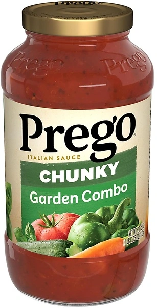 Prego Chunky Garden Combo Pasta Sauce, 23.75 Oz Jar