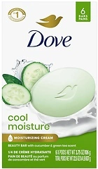 Dove go fresh Beauty Bar, Cucumber and Green Tea 4 Ounce, 6 Bar