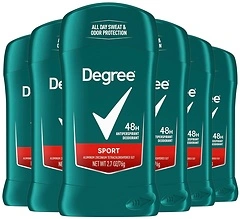 Degree Men Original Protection Deodorant, 48-Hour Antiperspirant, 2.7 oz, 6 Pack