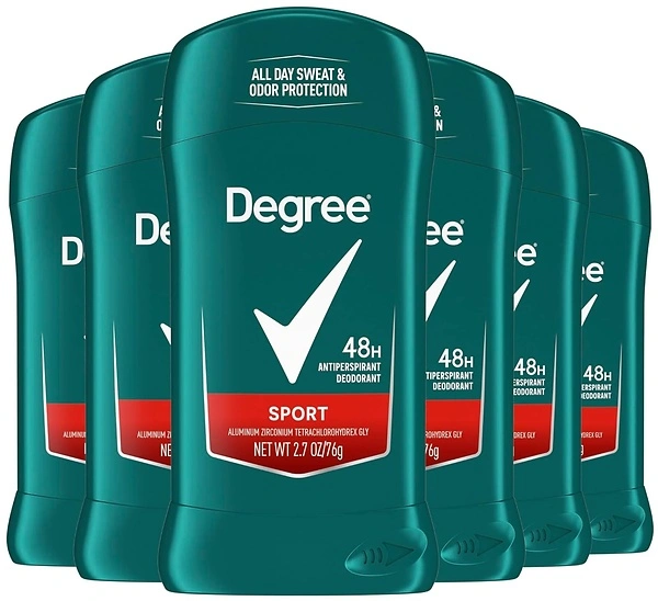 Degree Men Original Protection Deodorant, 48-Hour Antiperspirant, 2.7 oz, 6 Pack