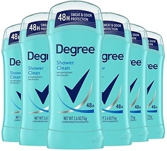 Degree Women Antiperspirant Deodorant, Shower Clean, 2.6 oz, 6 Count