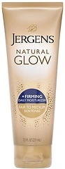 Jergens Natural Glow + FIRMING Self Tanner, Tanning Lotion for Fair to Medium, 7.5 Oz