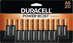 Duracell Coppertop AA Batteries, 20 Count Pack, Long-lasting Alkaline for Devices