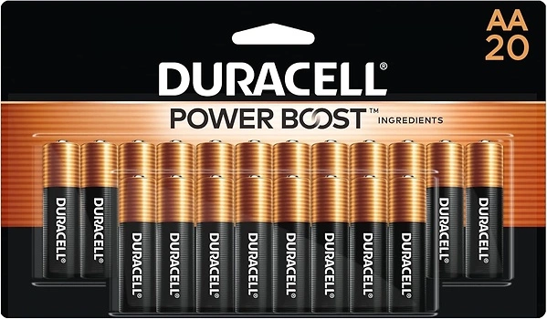Duracell Coppertop AA Batteries, 20 Count Pack, Long-lasting Alkaline for Devices