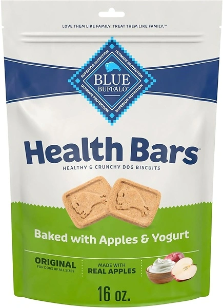 Blue Buffalo Health Bars Crunchy Dog Biscuits, Apples & Yogurt, 16-oz Bag