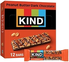 KIND Bars, Peanut Butter Dark Chocolate, Gluten Free, 1.4oz, 12 Count
