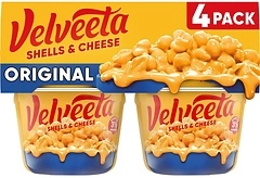 Velveeta Shells and Cheese Mac and Cheese, 4 Cups, Original Flavor, 2.39 oz