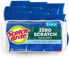 Scotch-Brite Zero Scratch Non-Scratch Scrub Sponges, 9 count, Blue