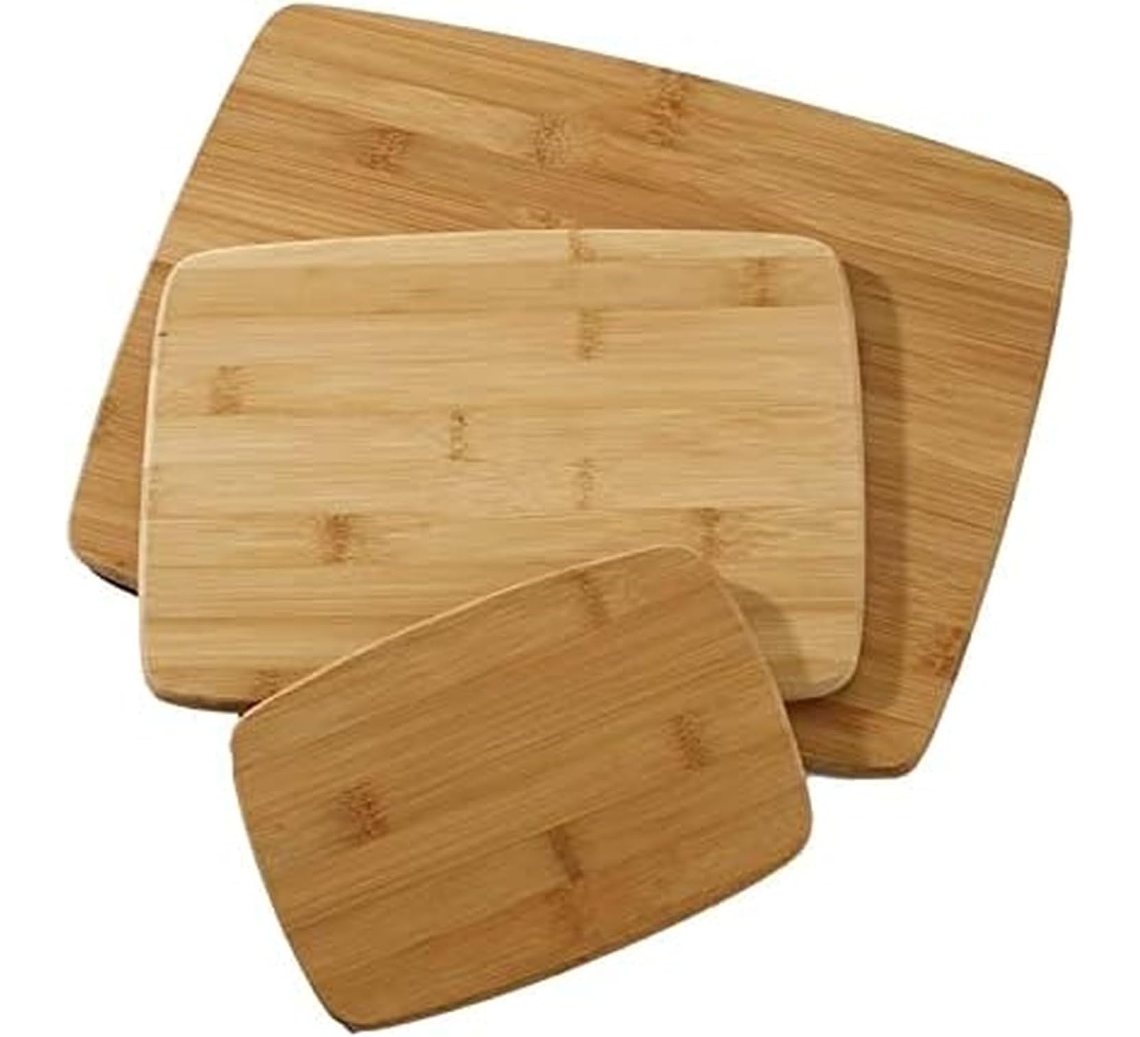 Farberware 3-Piece Kitchen Cutting Board Set, Reversible Bamboo Chopping Boards