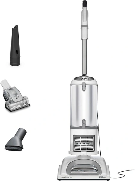 Shark Navigator Lift-Away Vacuum, HEPA Filter, Pet Hair Tool, White/Silver NV356E