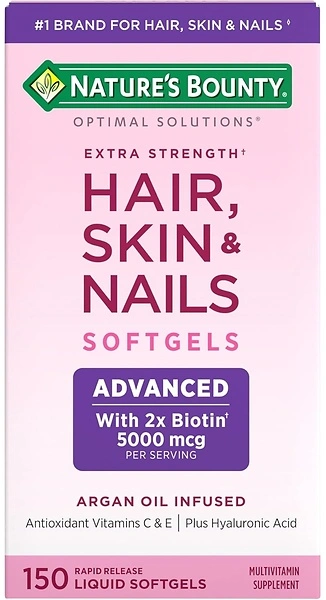 Nature's Bounty Advanced Hair, Skin & Nails Supplement, 150 Softgels