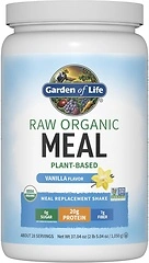 Tasty Organic Vanilla Meal Replacement Shake, 20g Plant-Based Protein, 2.3 LB