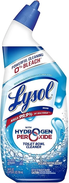 Lysol Toilet Bowl Cleaner Gel, For Cleaning and Disinfecting, Bleach Free, Ocean Fresh Scent, 24oz