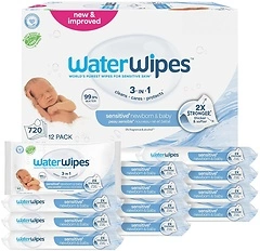 WaterWipes Original Baby Wipes, Unscented, 99.9% Water, Hypoallergenic, 60 Count