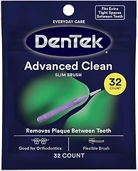 DenTek Slim Brush Advanced Clean Interdental Cleaners, Extra Tight, 32 Count