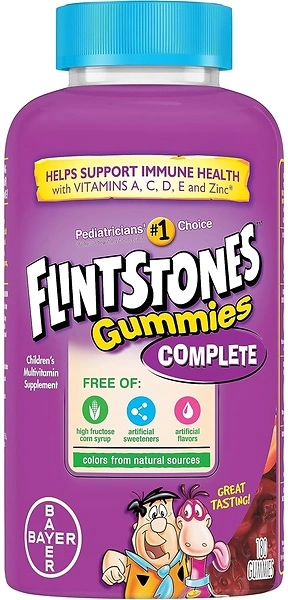 Flintstones Complete Gummies, Kids Vitamins with Vitamin C, 180 Count