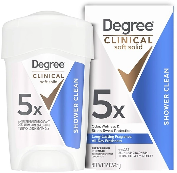Degree Women Clinical Antiperspirant Deodorant, Shower Clean, 1.7 oz