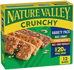 Nature Valley Crunchy Granola Bars, Variety Pack, 12 Bars, 8.94 OZ (6 Pouches)