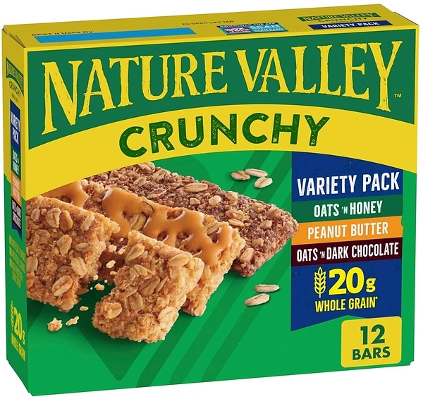 Nature Valley Crunchy Granola Bars, Variety Pack, 12 Bars, 8.94 OZ (6 Pouches)
