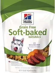 Hill's Grain Free Soft Baked Naturals Dog Treats, Beef & Sweet Potato, 8 oz