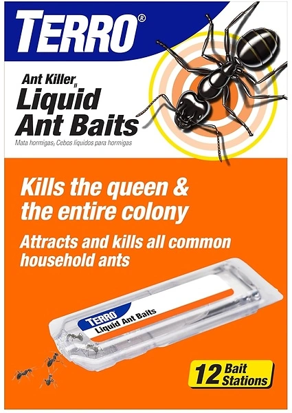 TERRO T300B Liquid Ant Killer, 12 Bait Stations