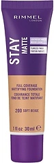 Rimmel London Stay Matte Liquid Mousse Foundation, 200 Soft Beige, Oil-Free, 1oz