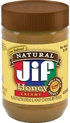 Jif Natural Creamy Peanut Butter Spread and Honey, 16 Ounces, Contains 80 Peanuts