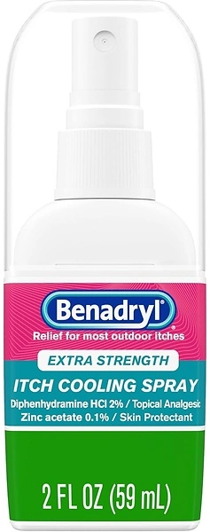 Benadryl Extra Strength Anti-Itch Cooling Spray, 2 fl. oz for Fast Relief