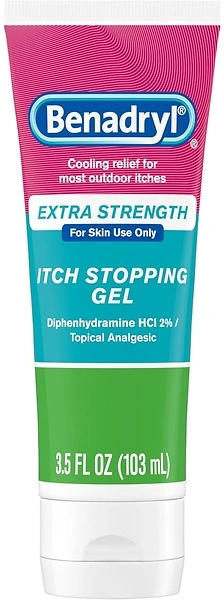 Benadryl Anti Itch Gel, Outdoor Itch Relief, Topical Analgesic, 3.5 oz