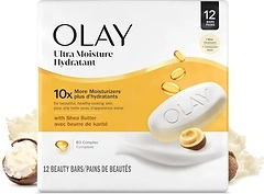 Olay Beauty Bar, Ultra Moisture, 10x More Moisturizers, 3.17 oz, 12 Bars