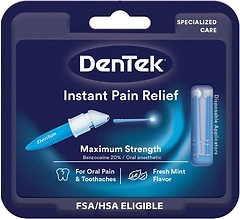 DenTek Instant Oral Pain Relief with Benzocaine for Toothache, 50 Applicators