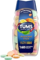 TUMS Ultra Strength Antacid Tablets, Assorted Fruit, 160 Count